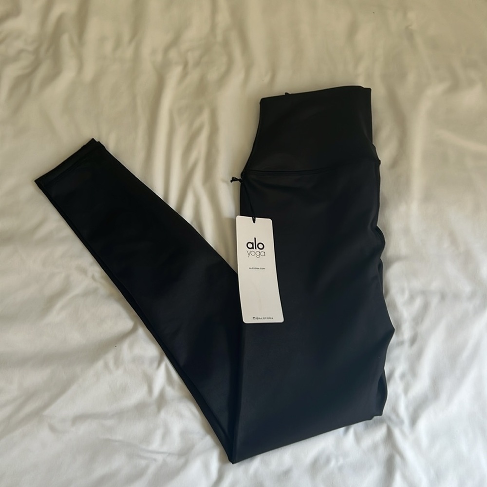 Alo Yoga High-waist Black Airbrush Leggings Highline